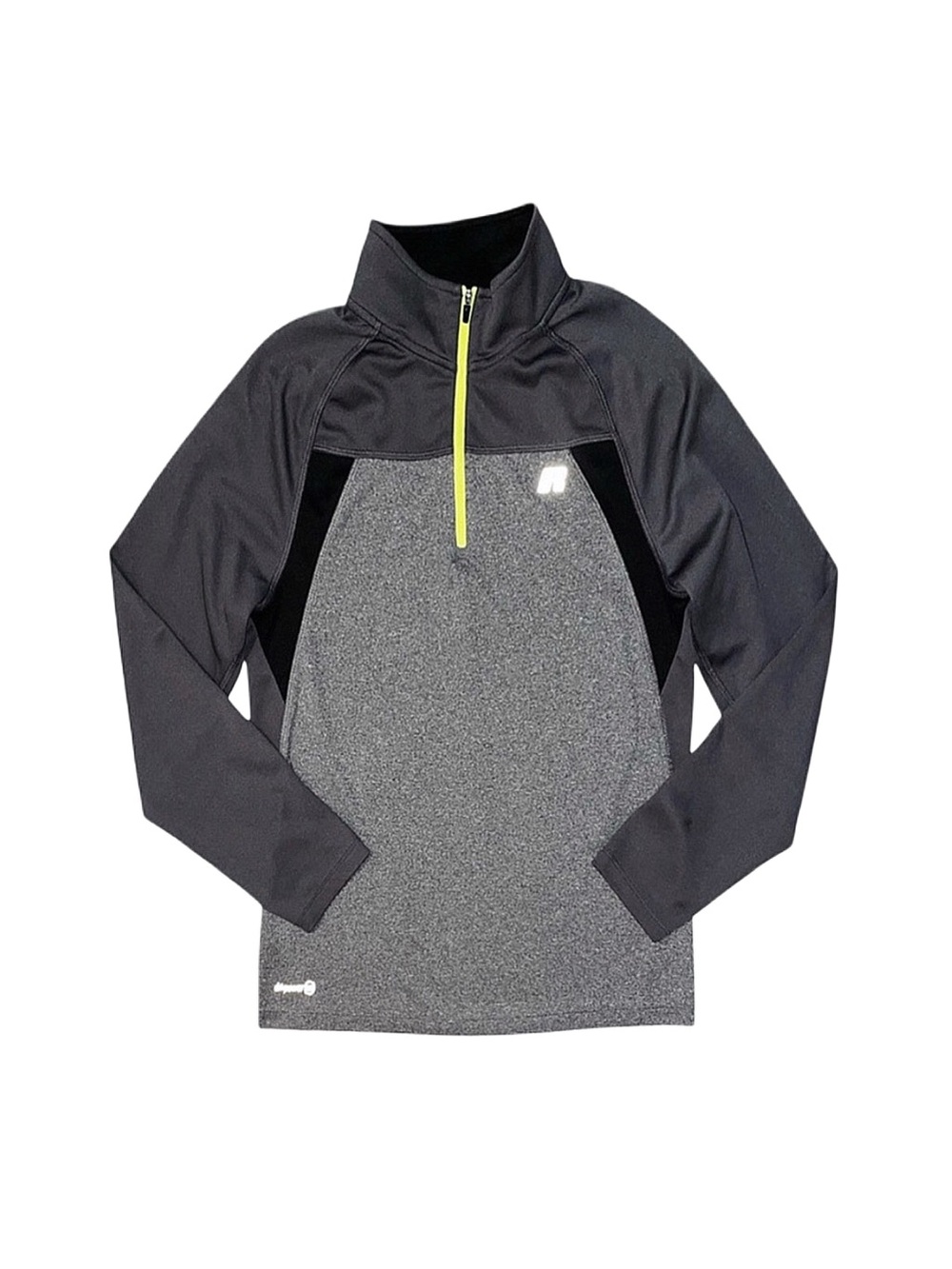 RUSSELL Boy's Grey Quarter Zip Long Sleeve Top XXL 18